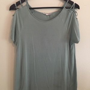 Green Women’s Off the Shoulder Shirt